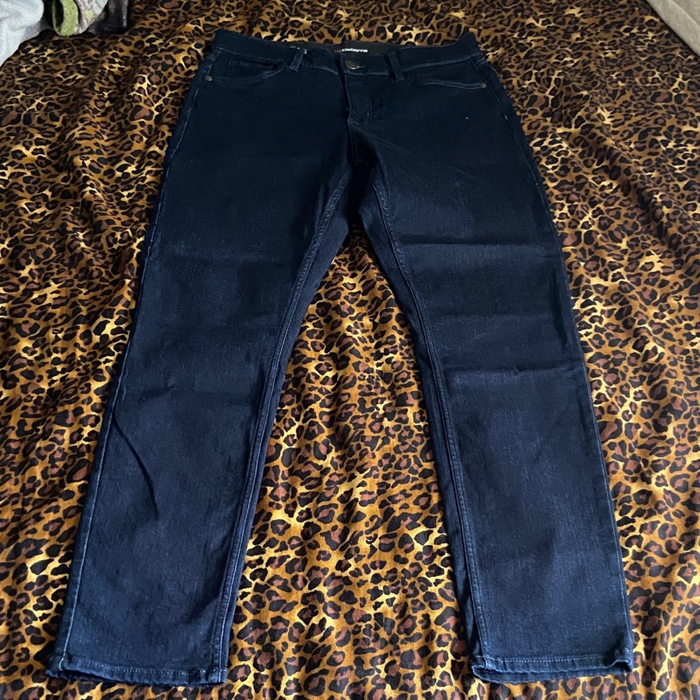 Liz Claiborne Dark Blue Slim Leg Mid-Rise Women Jeans